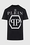 Philipp Plein Футболка из хлопка черная мужская - логотип бренда. 100% хлопок. Страна производитель: Италия. Уход: специализированная чистка - фото 1