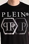 Philipp Plein Ерлерге арналған қара мақтадан жасалған футболка - бренд логотипі. Құрамы: 100% мақта. Шығарылған елі: Италия. Күтім: арнайы тазалау - фото 5