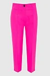 MSGM Pink woolen trousers for women - two pockets. 96% wool, 4% elastane. zipper, buttons. Country of manufacture: Italy. Care: specialized cleaning - photo 1