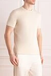 Brunello Cucinelli White cotton T-shirt for men - 100% cotton. Country of manufacture: Italy. Care: specialized cleaning - photo 3