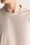 Brunello Cucinelli Beige cotton T-shirt for men - 100% cotton. Country of manufacture: Italy. Care: specialized cleaning - photo 5
