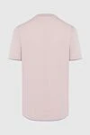 Pink cotton T-shirt for men Brunello Cucinelli - piping on the collar and sleeves. 100% cotton. Country of manufacture: Italy. Care: specialized cleaning - photo 6