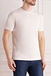 Brunello Cucinelli White cotton T-shirt for men - 100% cotton. Country of manufacture: Italy. Care: specialized cleaning - photo 3