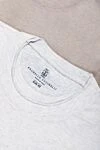 Brunello Cucinelli White cotton T-shirt for men - 100% cotton. Country of manufacture: Italy. Care: specialized cleaning - photo 7
