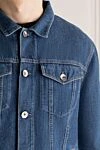 Brunello Cucinelli Denim jacket made of cotton blue for men - 100% cotton. Buttons. Two side pockets, two chest pockets. Country of manufacture: Italy. Care: specialized cleaning - photo 5