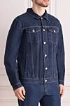 Brunello Cucinelli Classic dark blue denim jacket - 100% cotton. Buttons. Two side pockets, two chest pockets. Country of origin: Italy. Care: specialized cleaning - photo 3