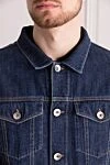 Brunello Cucinelli Classic dark blue denim jacket - 100% cotton. Buttons. Two side pockets, two chest pockets. Country of origin: Italy. Care: specialized cleaning - photo 5