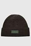 Valentino Green wool hat for men - Logo Patch. 100% wool. Country of manufacture: Italy. Care: specialized cleaning - photo 1