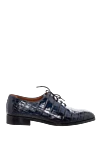 Cesare di Napoli Blue alligator shoes for men - Textured leather. 100% alligator skin. Lace-up. Interior: Alligator. Insole: Leather. Heel height: 2cm. Outsole: Other materials. Country of manufacture: Italy. Care: specialized cleaning - photo 1