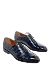 Cesare di Napoli Blue alligator shoes for men - Textured leather. 100% alligator skin. Lace-up. Interior: Alligator. Insole: Leather. Heel height: 2cm. Outsole: Other materials. Country of manufacture: Italy. Care: specialized cleaning - photo 3