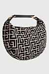 Balmain Сумка женская черная и белая из текстиля - принт логотип. текстиль. Страна производитель: Италия. Уход: специализированная чистка - фото 3