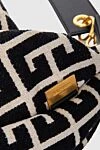 Balmain Сумка женская черная и белая из текстиля - принт логотип. текстиль. Страна производитель: Италия. Уход: специализированная чистка - фото 5