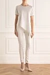 White cotton jeans for women Balmain - Decoration: gold-plated buttons and buttons. three front pockets, two back pockets. 99% cotton, 1% elastane. zipper, buttons. Country of manufacture: Italy. Care: specialized cleaning - photo 2