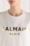 Balmain Футболка белая женская - логотип. 80% полиамид, 20% эластан. Страна производитель: Франция. Уход: специализированная чистка - фото 5
