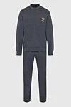 Dolce & Gabbana Men's sports suit made of cotton and polyester, gray - Embroidered brand logo. 70% cotton, 30% polyester. Closure: Drawstring. Two side pockets. Country of manufacture: Italy. Care: specialized cleaning - photo 1