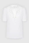 Ermanno Scervino White cotton blouse for women - lace. cotton. Country of manufacture: Italy. Care: specialized cleaning - photo 1