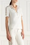 Ermanno Scervino White cotton blouse for women - lace. cotton. Country of manufacture: Italy. Care: specialized cleaning - photo 3