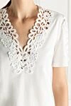 Ermanno Scervino White cotton blouse for women - lace. cotton. Country of manufacture: Italy. Care: specialized cleaning - photo 5