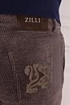 Zilli Men's brown cotton corduroy trousers - 98% cotton, 2% elastane. Closure: button, zipper. three side, two back pockets. Country of manufacture: Italy. Care: specialized cleaning - photo 5