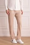 Zilli Beige cotton trousers for men - 100% cotton. Closure: button, zipper. three side, two back pockets. Country of manufacture: Italy. Care: specialized cleaning - photo 3