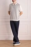 Blue cotton jeans for men Zilli - logo. 98% cotton, 2% polyamide. Closure: button, zipper. Three side pockets, two back pockets. Country of manufacture: Italy. Care: specialized cleaning - photo 2