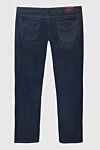 Blue cotton jeans for men Zilli - logo. 98% cotton, 2% polyamide. Closure: button, zipper. Three side pockets, two back pockets. Country of manufacture: Italy. Care: specialized cleaning - photo 6