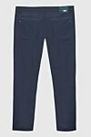 Blue wool pants for men Zilli - 98% wool, 2% elastane. Closure: button, zipper. three side, two back pockets. Country of origin: France. Care: specialized cleaning - photo 6