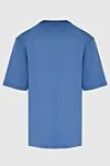 Cotton T-shirt blue for men Zilli - picture print. 100% cotton. Country of manufacture: Italy. Care: specialized cleaning - photo 6