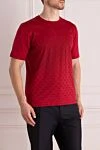 Zilli Red cotton T-shirt for men - print. 100% cotton. Country of manufacture: Italy. Care: specialized cleaning - photo 3