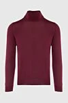 Zilli Golf men's cashmere and silk burgundy - High neck. 70% cashmere, 30% silk. Country of manufacture: Italy. Care: specialized cleaning - photo 1