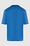 Cotton T-shirt blue for men Zilli - picture print, logo. 100% cotton. Country of manufacture: Italy. Care: specialized cleaning - photo 6