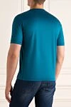 Cotton T-shirt blue for men Zilli - 100% cotton. Country of manufacture: Italy. Care: specialized cleaning - photo 4