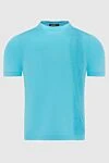 Zilli Blue cotton T-shirt for men - 100% cotton. Country of manufacture: Italy. Care: specialized cleaning - photo 1