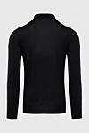 Long Sleeve Polo in Silk and Cashmere black for men Zilli - Contrasting pattern. Long sleeve. 60% cashmere, 40% silk. Closure: Zipper. Country of manufacture: Italy. Care: specialized cleaning - photo 6