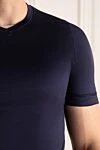 Zilli Cotton T-shirt blue for men - 100% cotton. Country of manufacture: Italy. Care: specialized cleaning - photo 5