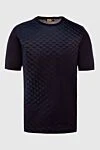 Zilli Black cotton T-shirt for men - print. 100% cotton. Country of manufacture: Italy. Care: specialized cleaning - photo 1