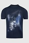 Zilli Cotton T-shirt blue for men - print fantasy pattern. 100% cotton. Country of manufacture: Italy. Care: specialized cleaning - photo 1