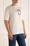 Zilli White cotton T-shirt for men - print. 100% cotton. Country of manufacture: Italy. Care: specialized cleaning - photo 3