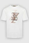 Zilli White cotton T-shirt for men - logo print. 100% cotton. Country of manufacture: Italy. Care: specialized cleaning - photo 1