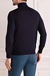 Golf men's cashmere and silk blue Zilli - High neck. 70% cashmere, 30% silk. Country of manufacture: Italy. Care: specialized cleaning - photo 4