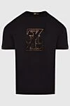 Zilli Black cotton T-shirt for men - logo print. 100% cotton. Country of manufacture: Italy. Care: specialized cleaning - photo 1