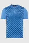 Zilli Cotton T-shirt blue for men - picture and logo print. 100% cotton. Country of manufacture: Italy. Care: specialized cleaning - photo 1