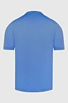 Cotton T-shirt blue for men Zilli - picture and logo print. 100% cotton. Country of manufacture: Italy. Care: specialized cleaning - photo 6