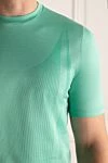 Zilli Green cotton T-shirt for men - print. 100% cotton. Country of manufacture: Italy. Care: specialized cleaning - photo 5