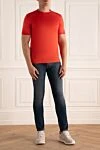 Red cotton T-shirt for men Zilli - 100% cotton. Country of manufacture: Italy. Care: specialized cleaning - photo 2