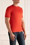 Zilli Red cotton T-shirt for men - 100% cotton. Country of manufacture: Italy. Care: specialized cleaning - photo 3