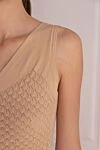 D.Exterior Beige top for women - 53% viscose, 23% cotton, 24% polyester. Country of manufacture: Italy. Care: specialized cleaning - photo 5