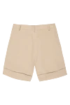 Beige viscose shorts for women D.Exterior - two pockets. 89% viscose, 11% polyester. zipper, button. Country of manufacture: Italy. Care: specialized cleaning - photo 6