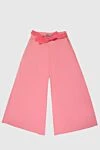 D.Exterior Pink cotton and polyamide trousers for women - pants-skirt, belt. cotton, polyamide, elastane. elastic belt. Country of manufacture: Italy. Care: specialized cleaning - photo 1