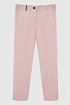 Peserico Pink cotton trousers for women - four pockets. 100% cotton. zipper, button. Country of manufacture: Italy. Care: specialized cleaning - photo 1